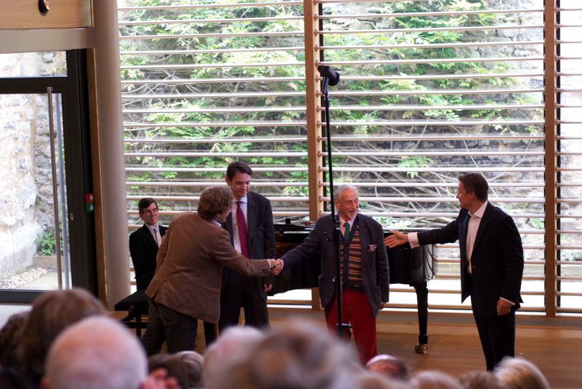 The team at the premiere of Dreams of Longing, Schulman Auditorium Queen's College Oxford.